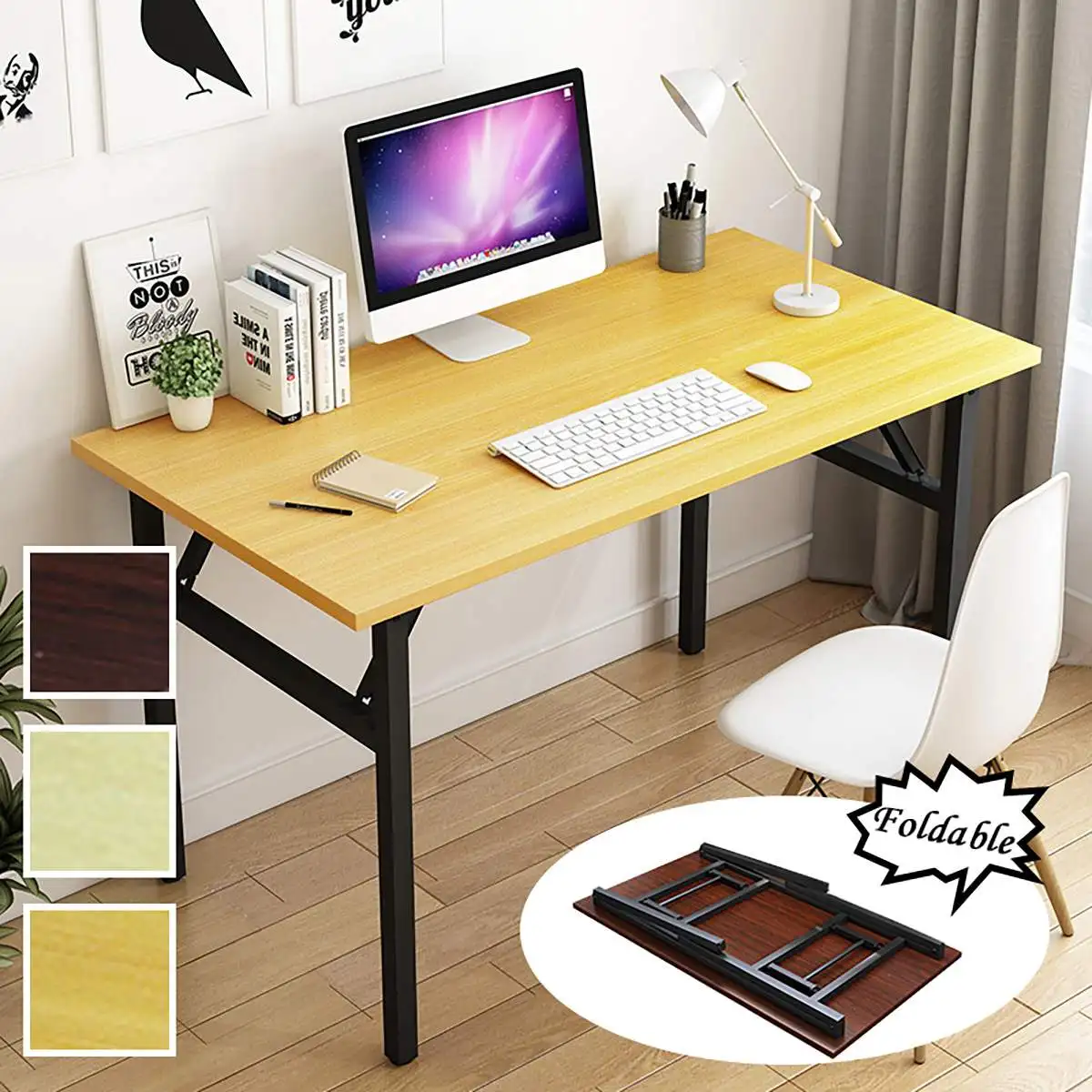 Складной Деревянный компьютерный стол для ноутбука с регулируемой высотой