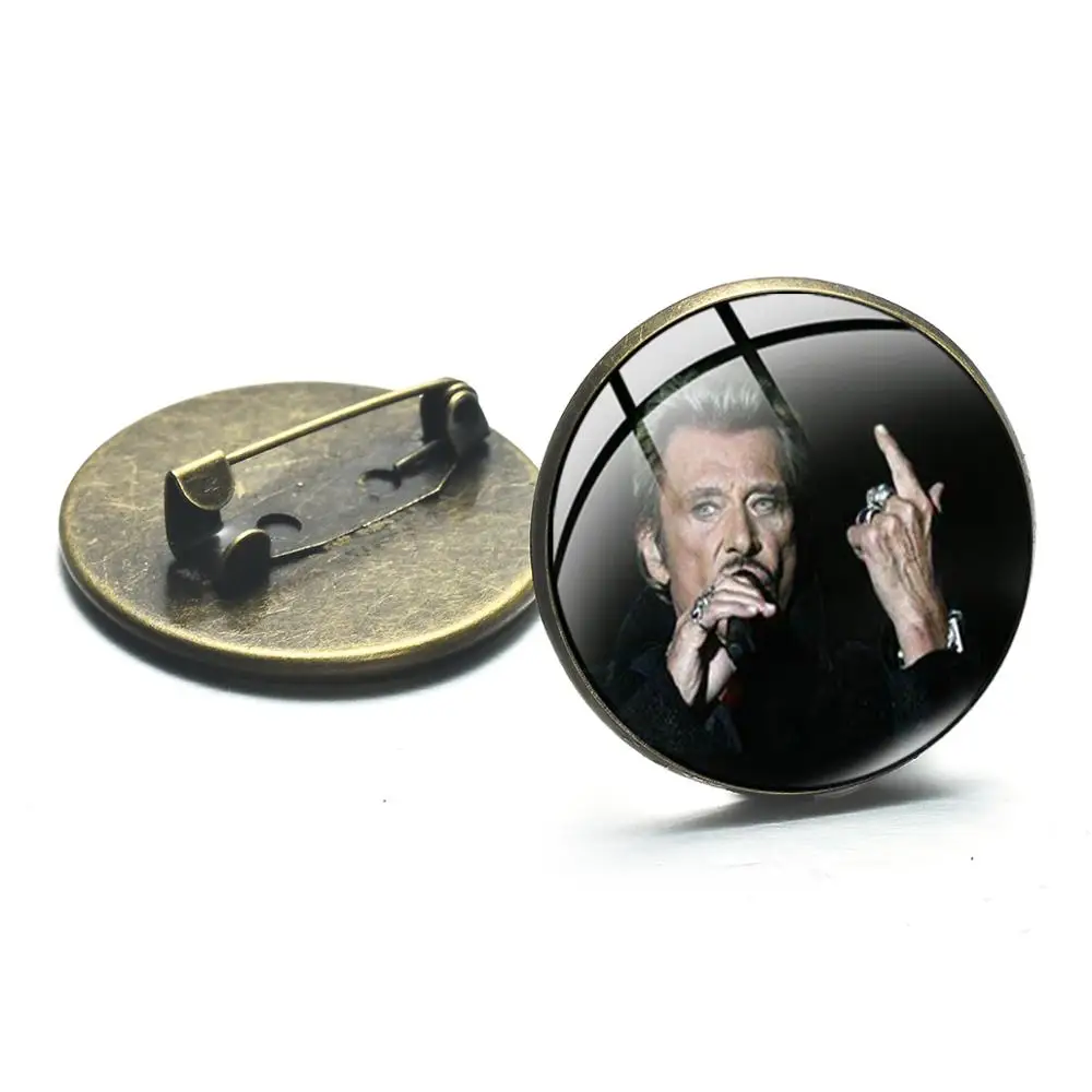 Азиатских известный Джонни Холлидей металлические броши и шпильки рок-звезды