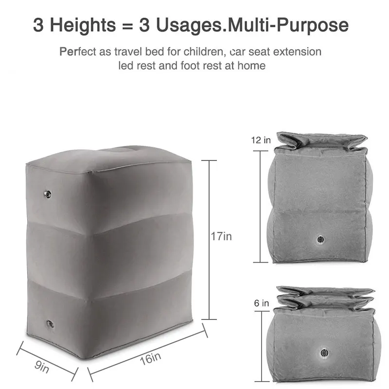 Надувная портативная дорожная подставка для ног подушка чехол самолета поезда