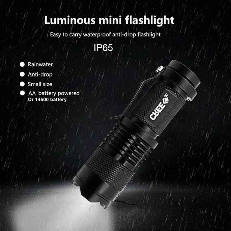 LED Mini Q5 Flashlight +XML-T6 18650 Rechargeble Battery 4000Lumens Waterproof Camping Hiking Outdoor Light | Лампы и освещение