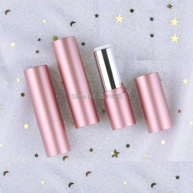 Пустой контейнер для бальзама губ 12 1 мм матовая розовая Золотая помада тюбик