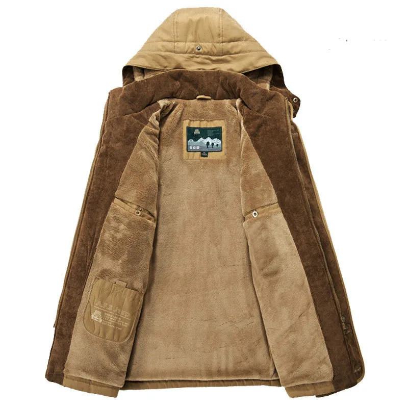 

Brand Thick Winter Parkas men Cotton Warm Jacket men Plus SIze 5XL 6XL 7XL Casual Multi-Pocket Parkas