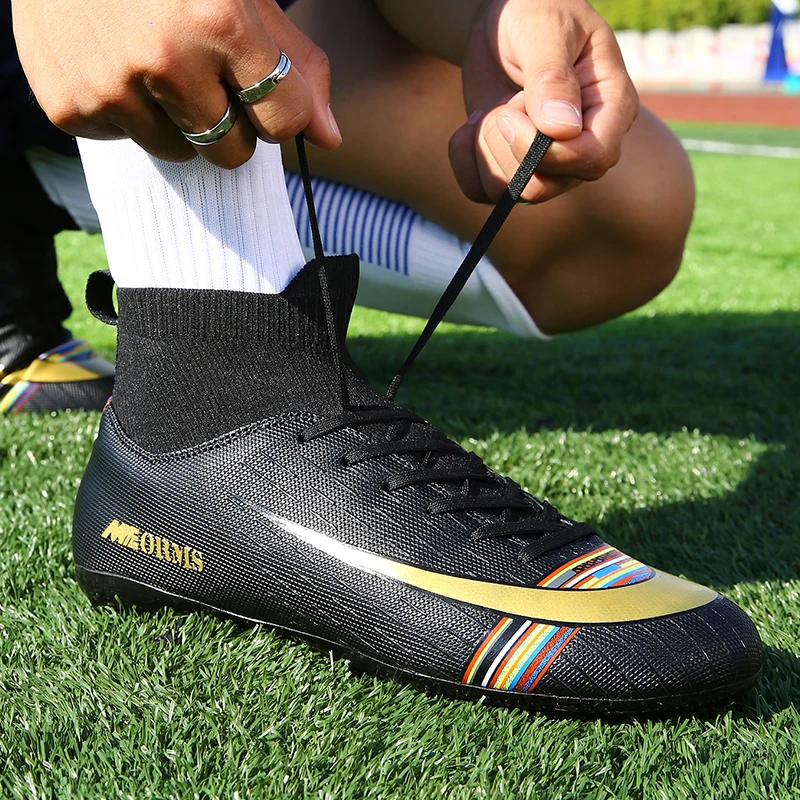 Футбольные ботинки для мужчин детские кроссовки дома газон шипы Длинные удобные