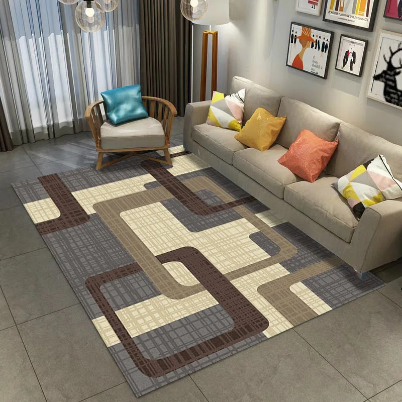 

New Modern and Simple Living Room Coffee Table Carpet Cloakroom Full of Household Carpets Support Customization
