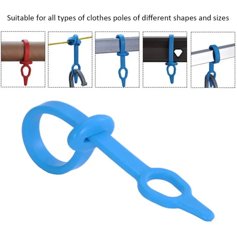 

1Pc Random Color Multifunctional Plastic Coat Hanger Hooks Fixed Windproof Clothes Drying Rack Non-Slip Fixer Buckle Dropship