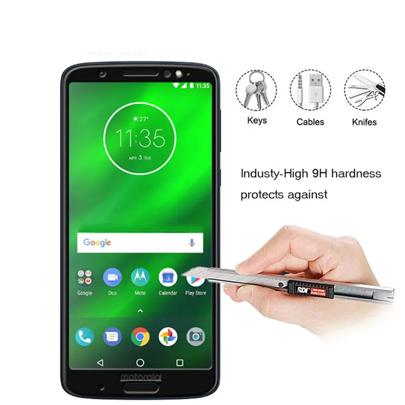 2.5D Закаленное стекло для Motorola Moto G6 G7 Plus G8 Play Z2 Force Защита экрана E6 Z3 защитная пленка