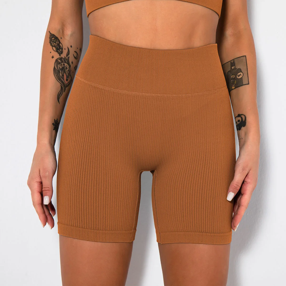 Бесшовные подтягивающие бедра штаны для йоги женские спортивные бега фитнеса