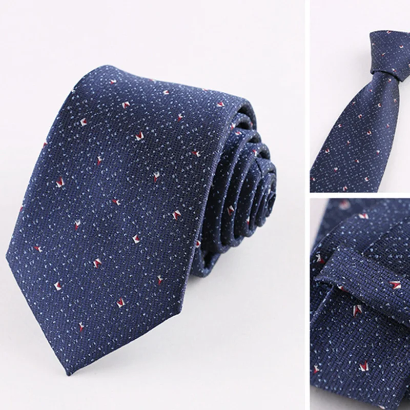 

7cm Classic Tie for Men Business Stripe Plaid Dots Jacquard Neckties for Men Daily Wear Cravat Wedding Vintage Accessories