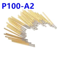 100pcs p100 a2 for testing circuit board length 33 35mm metal spring test probe p100 a nickel plated spring probe tool