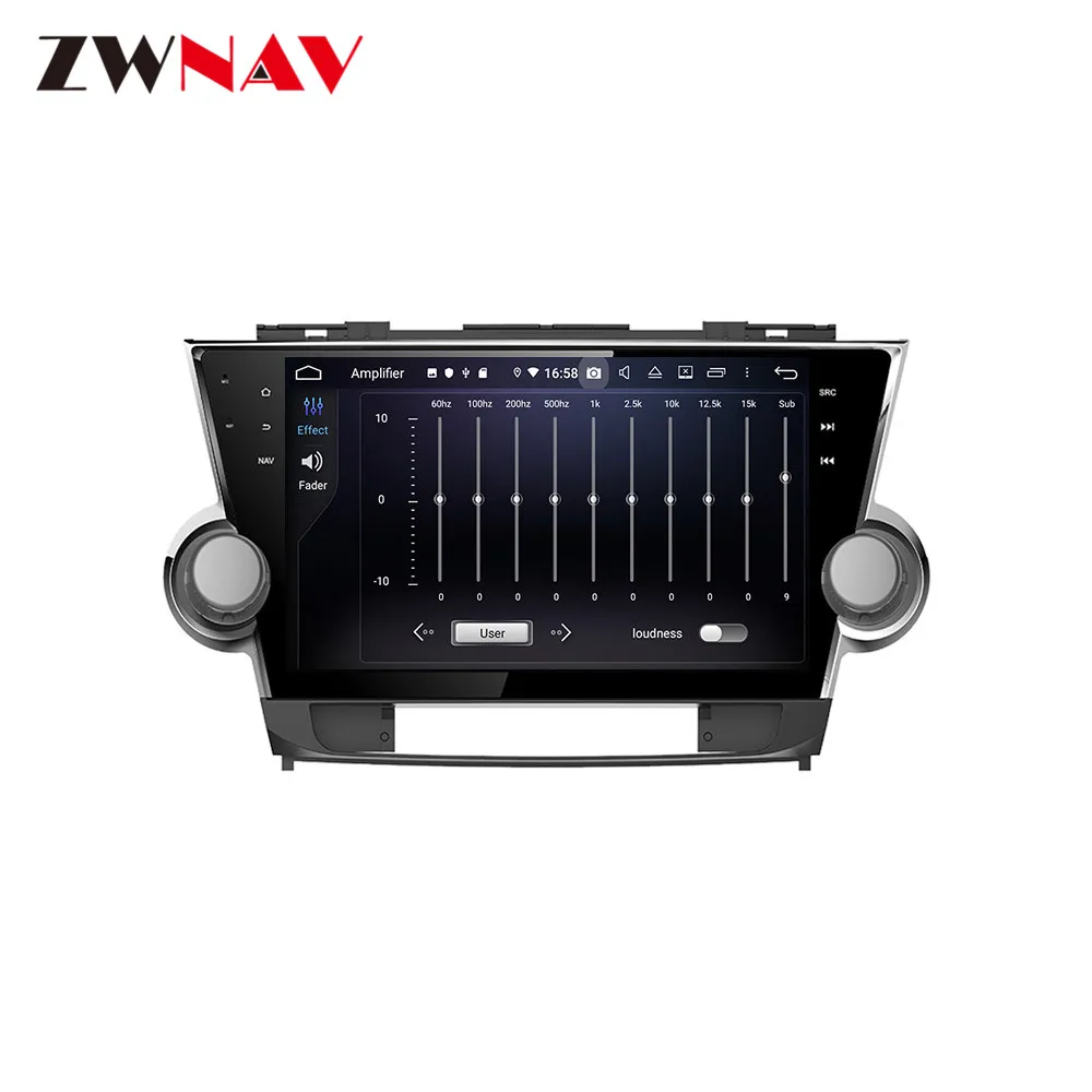 Android 10 0 4 + 128 IPS экран DSP для Toyota Highlander 2008 - 2014 автомобильный DVD-плеер GPS
