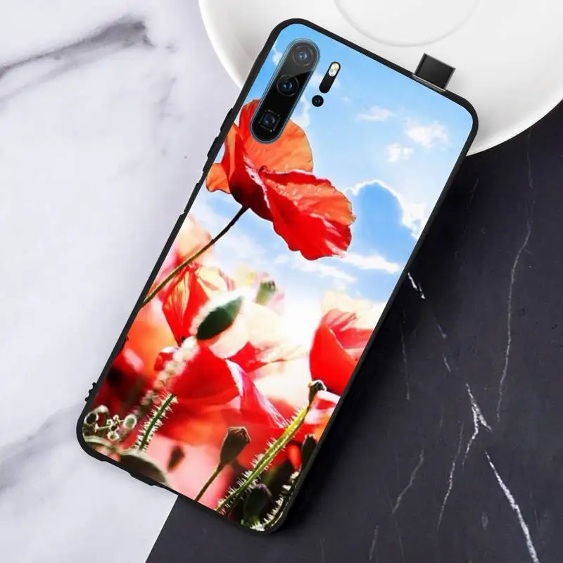 

Poppies Poppy Pretty flower luxury design Phone Case shell For Huawei honor Mate P 10 20 30 40 Pro 10i 9 10 20 8 x Lite