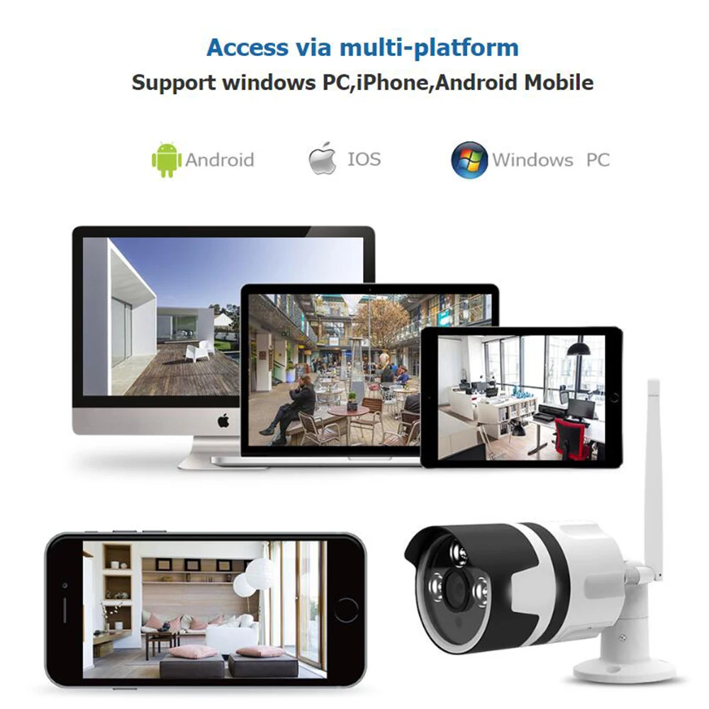 1080P HD IP камера наблюдения беспроводная системы видеонаблюдения WIFI безопасности