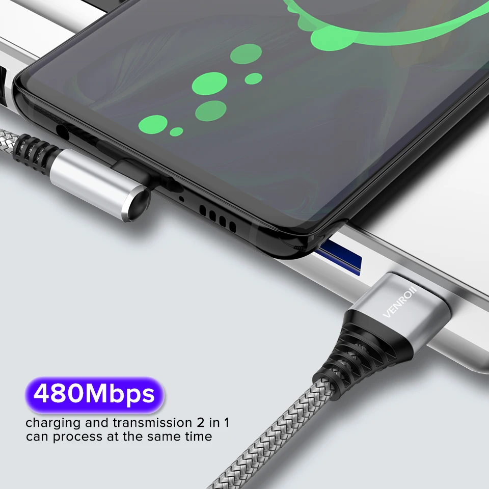 Venroii Micro USB кабель синхронизации данных быстрое зарядное устройство Шнур для Xiaomi