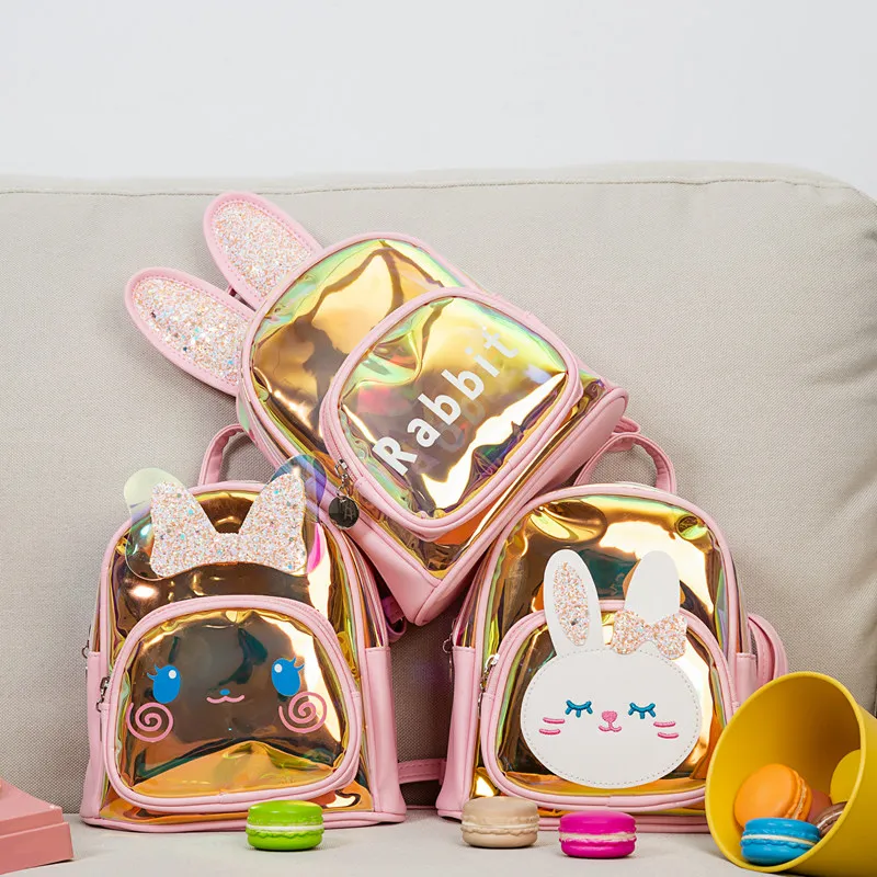 Детский рюкзак из ПУ кожи на молнии с двумя ремешками | Багаж и сумки