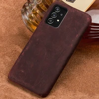 genuine pull up leather phone case for samsung galaxy a52 5g a72 a51 a71 a50 m31 m51 s20 s8 s9 s10 s21 plus s21 ultra note 20 10