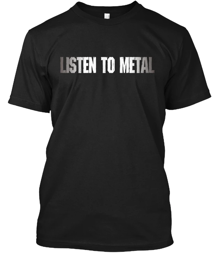 Футболка с надписью Listen To Metal Music 2017|Мужские футболки| |