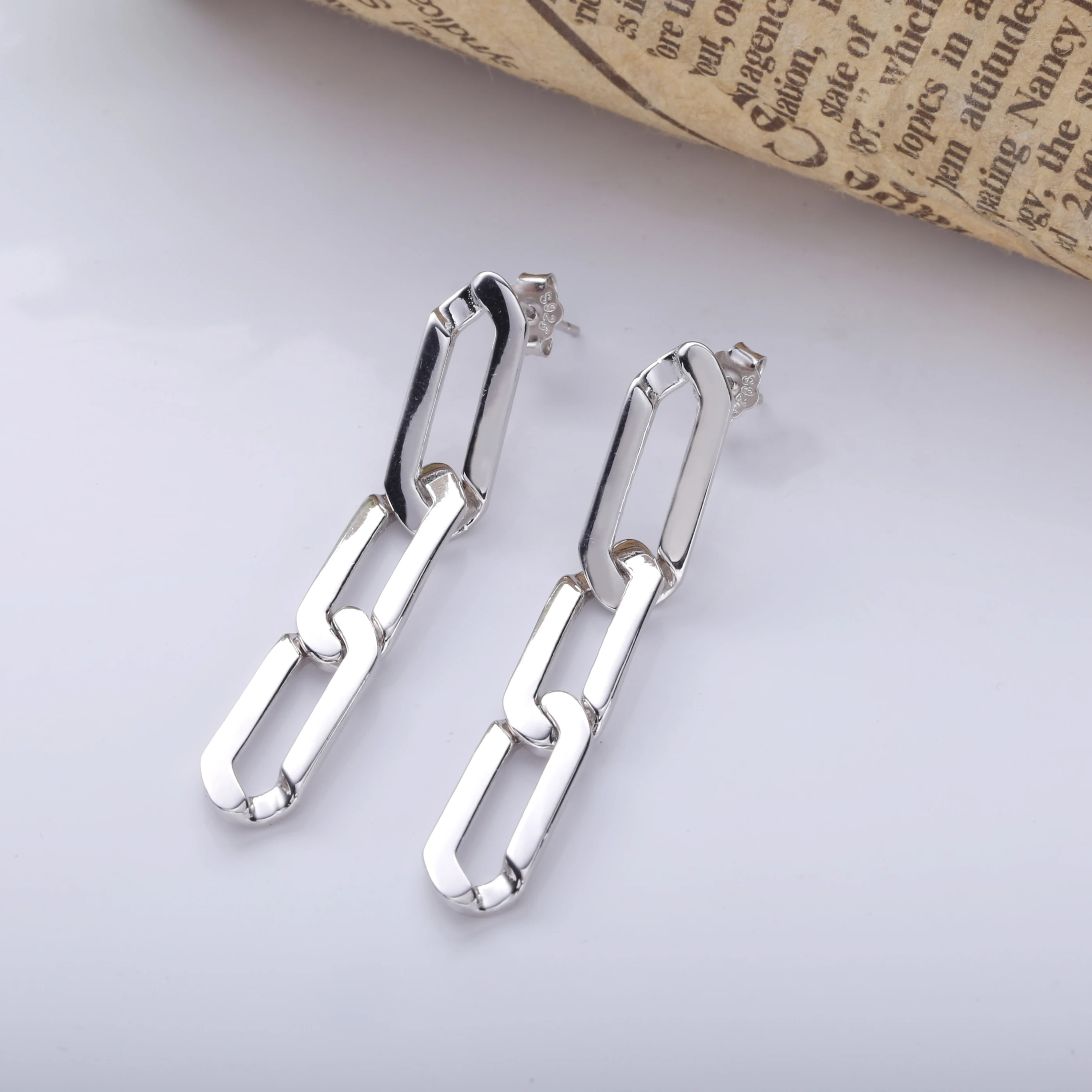 Moonmory 925 пробы серебряные серьги серьги-гвоздики Особенности 1 75 &quotкапля ручной