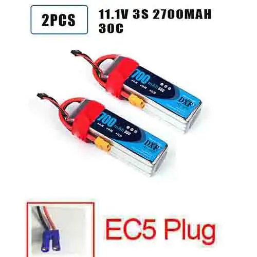 DXF 2 шт батарея lipo 2S 3S 7000mah 3500mah 11,1 V 5200mah Hardcase 100C 200C 11,1 V 2700mah 30C для дрона вертолета 1/8 RC автомобиля - Цвет: 2PCS2700SOFTEC5