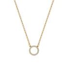 Блестящие выложенные крошечные крироскозные круглые бриллиантовые ожерелья подвеска Серебряного и золотого цвета цепочка модные ювелирные изделия для женщин на день рождения