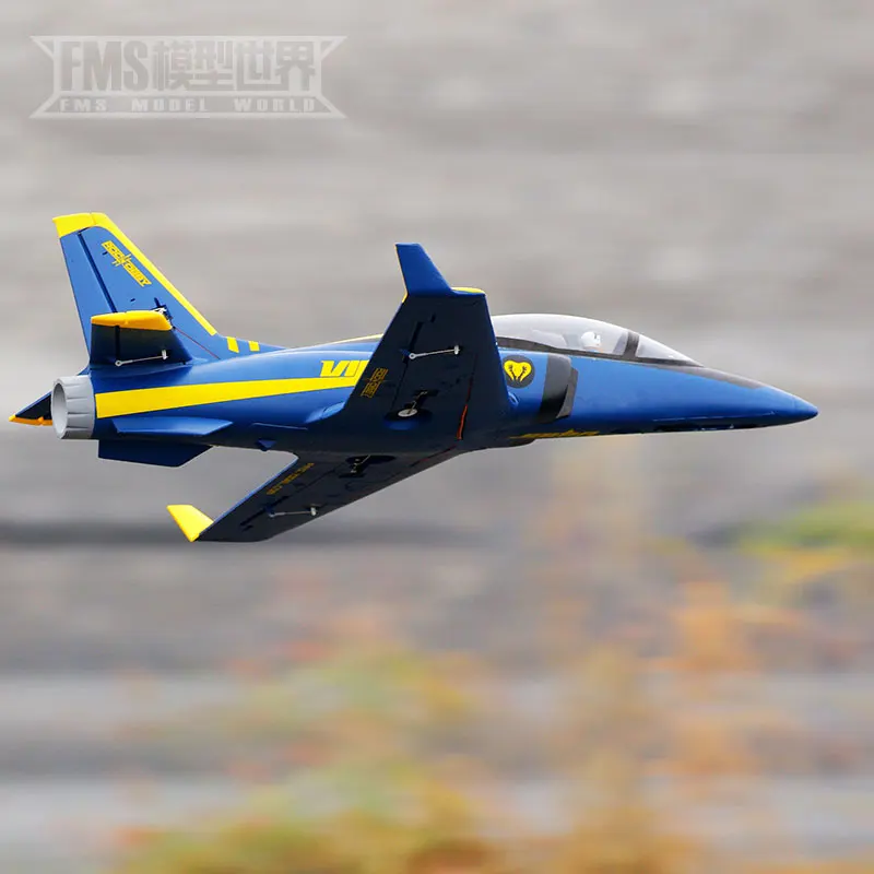 FMS Super Viper Jet 70 мм RC Ducted Fan EDF Trainer Blue 6S 6CH с убирающими клапаны EPO PNP модель самолета -