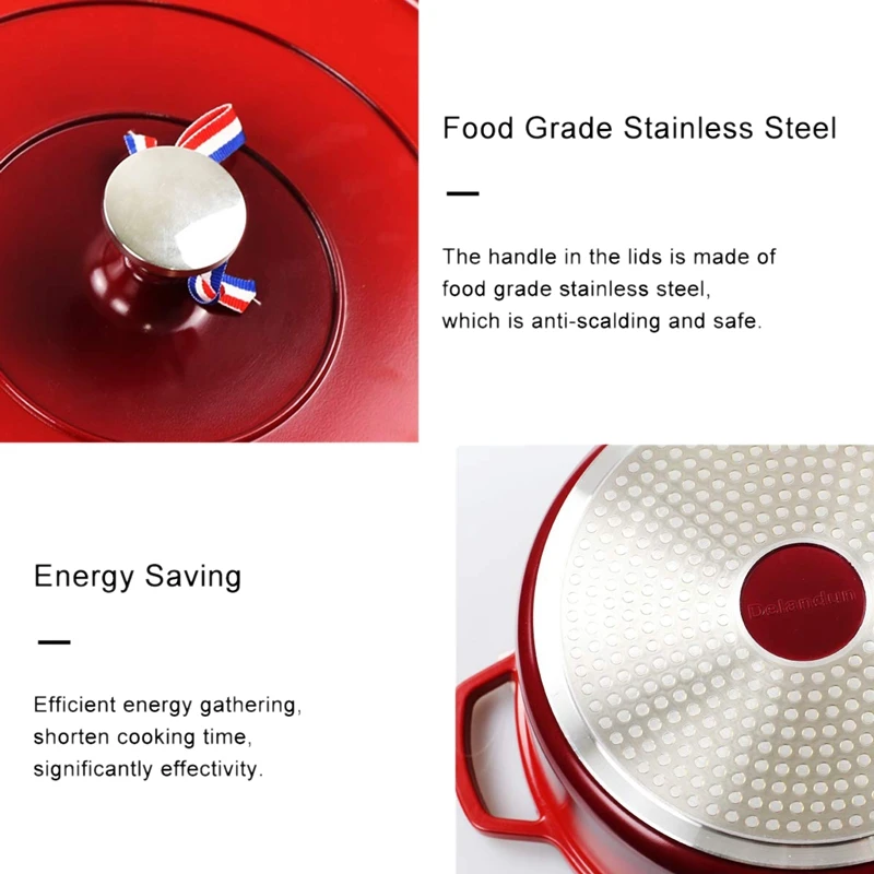 Посуда Нижняя чугунная голландская духовка кастрюля блюдо с крышкой