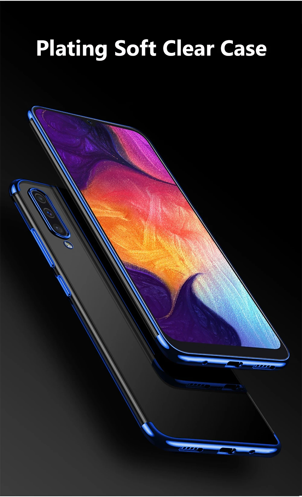 Чехол-накладка для samsung Galaxy A50, прозрачный мягкий силиконовый тонкий чехол-накладка из ТПУ для samsung A50 A10 A30 A40 A70 A60, чехол для телефона