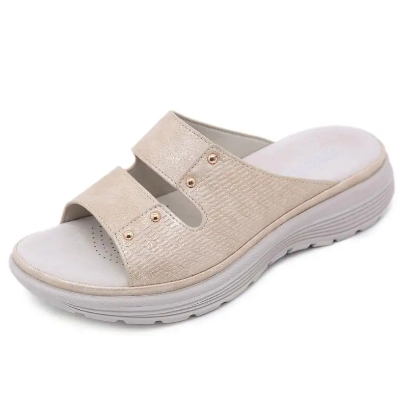

New Flip Flops Summer shoes woman Beach Sandals Women's Slippers Female Flat Sandals Rhinestone wedge pantoufle femme