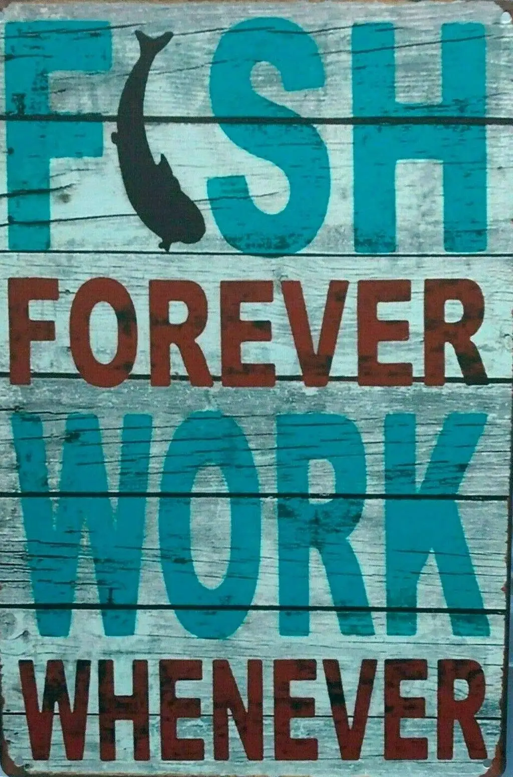 

Fish Forever Оловянная металлическая табличка Man пещера в стиле ретро для дома, бара, паба, винтажный Декор для кафе, 8x12 дюймов