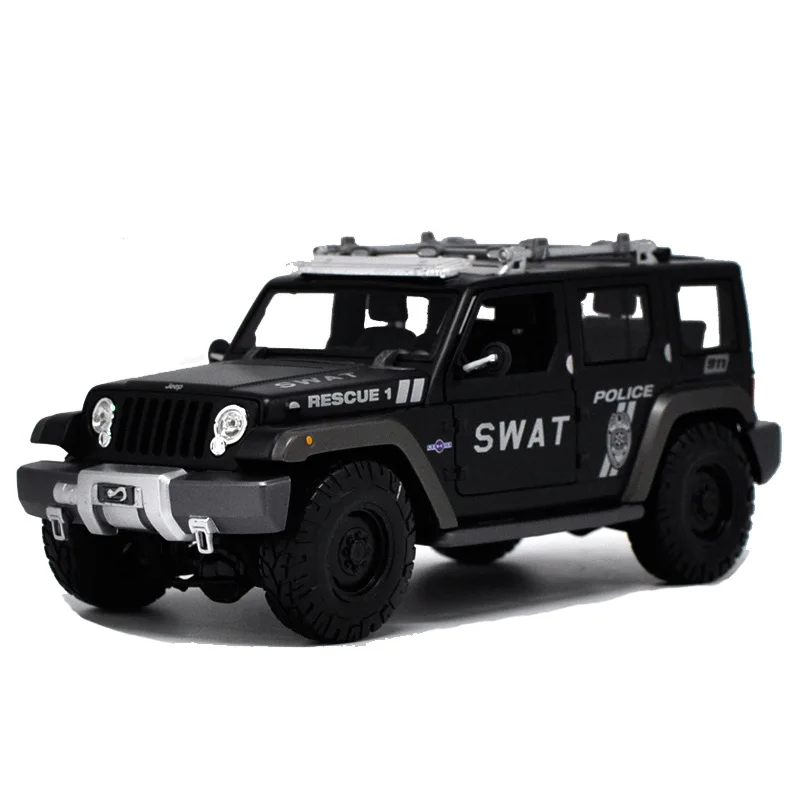 1:18 Масштаб Wrangler Полицейская машина сплав модель автомобиля литье под давлением металлический автомобиль игрушки коллекция украшения дисплей шоу Дети Подарки