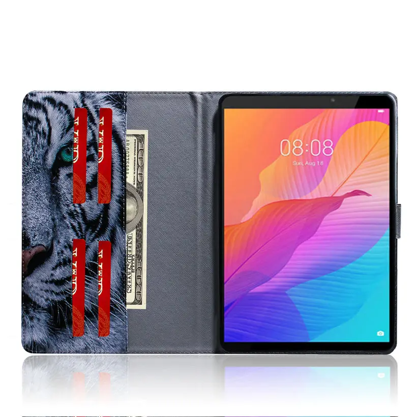 Чехол С Рисунком Тигра для Huawei MatePad T8 8 0 Обложка флип-чехол планшета с подставкой