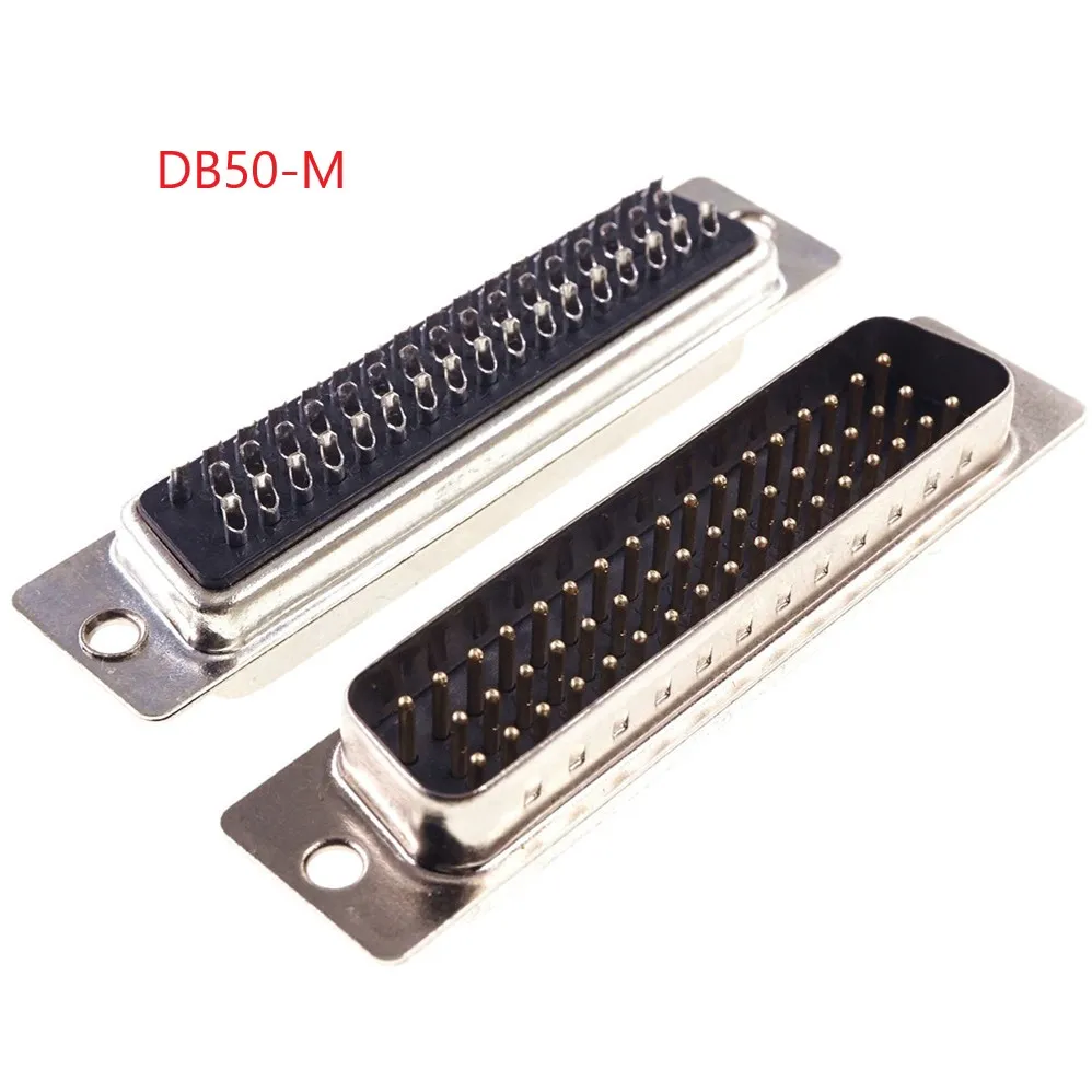 2 шт. D разъем 50 позиций 3 ряда|solder wire connector|wire pinwire 5 pins |