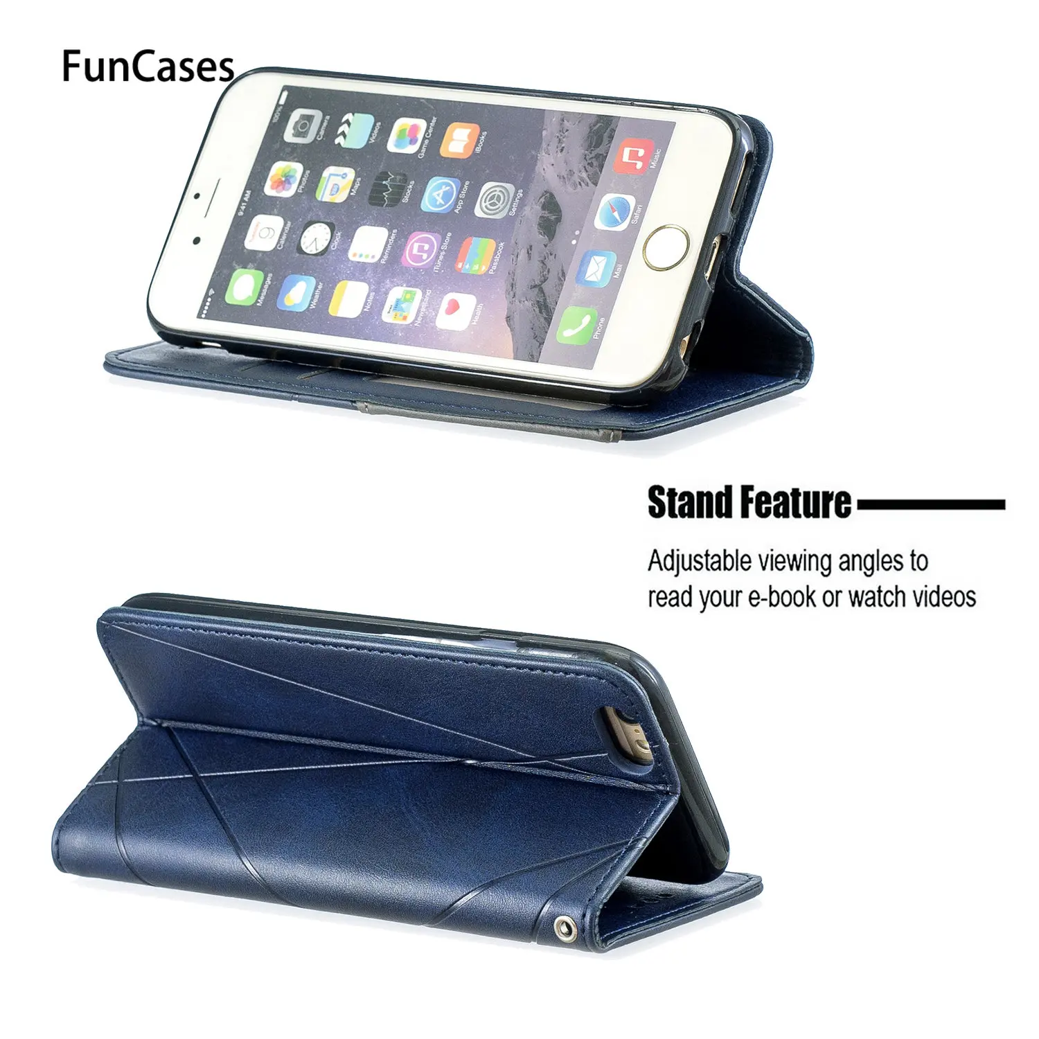 Силиконовые чехлы для книг iPhone 6 Plus из искусственной кожи бумажников Apple чехол 6S |