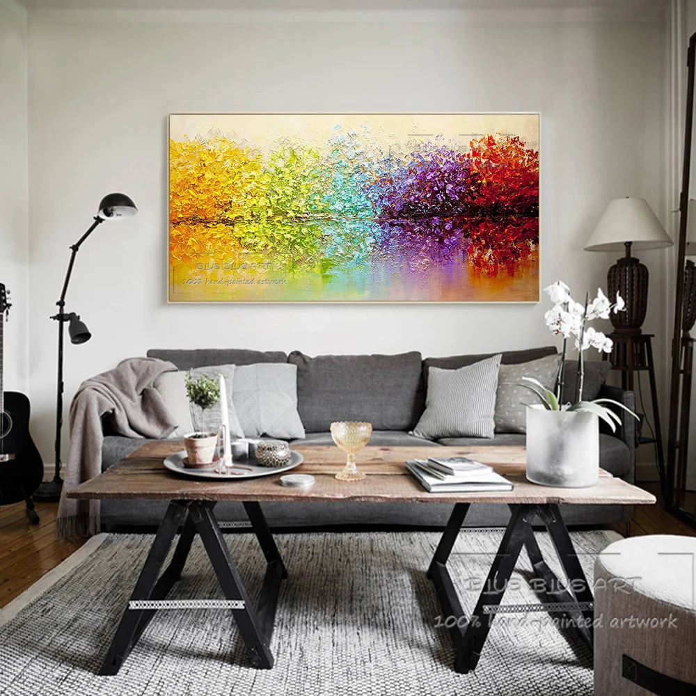 Большой художник ручная роспись высокое качество великолепная абстрактная