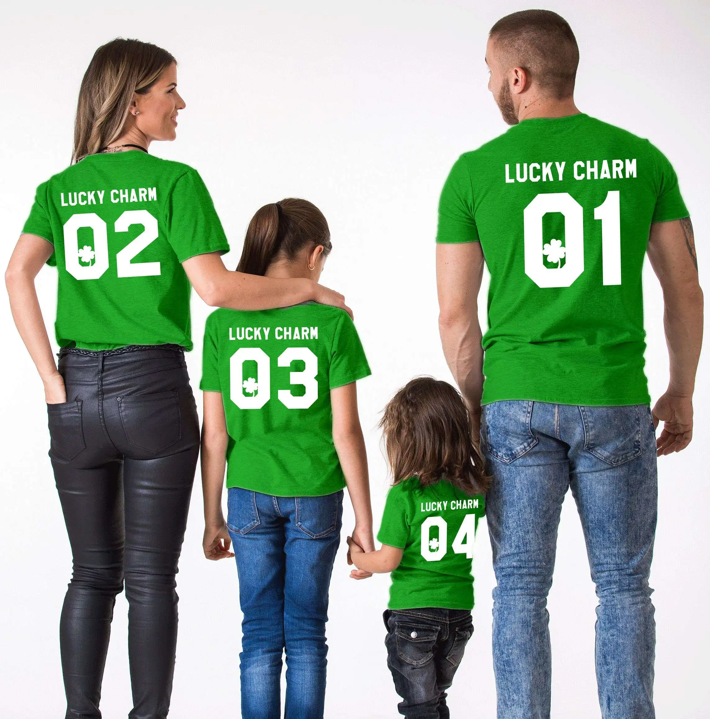 

Lucky Charm 01, St. Patrick's Day Family Matching Outfits Mom and Dad and Children T Shirt