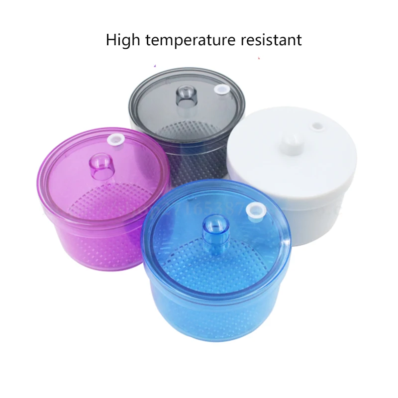 Круглая коробка для дезинфекции ногтей 4 цвета пластиковый чехол|Комплекты и