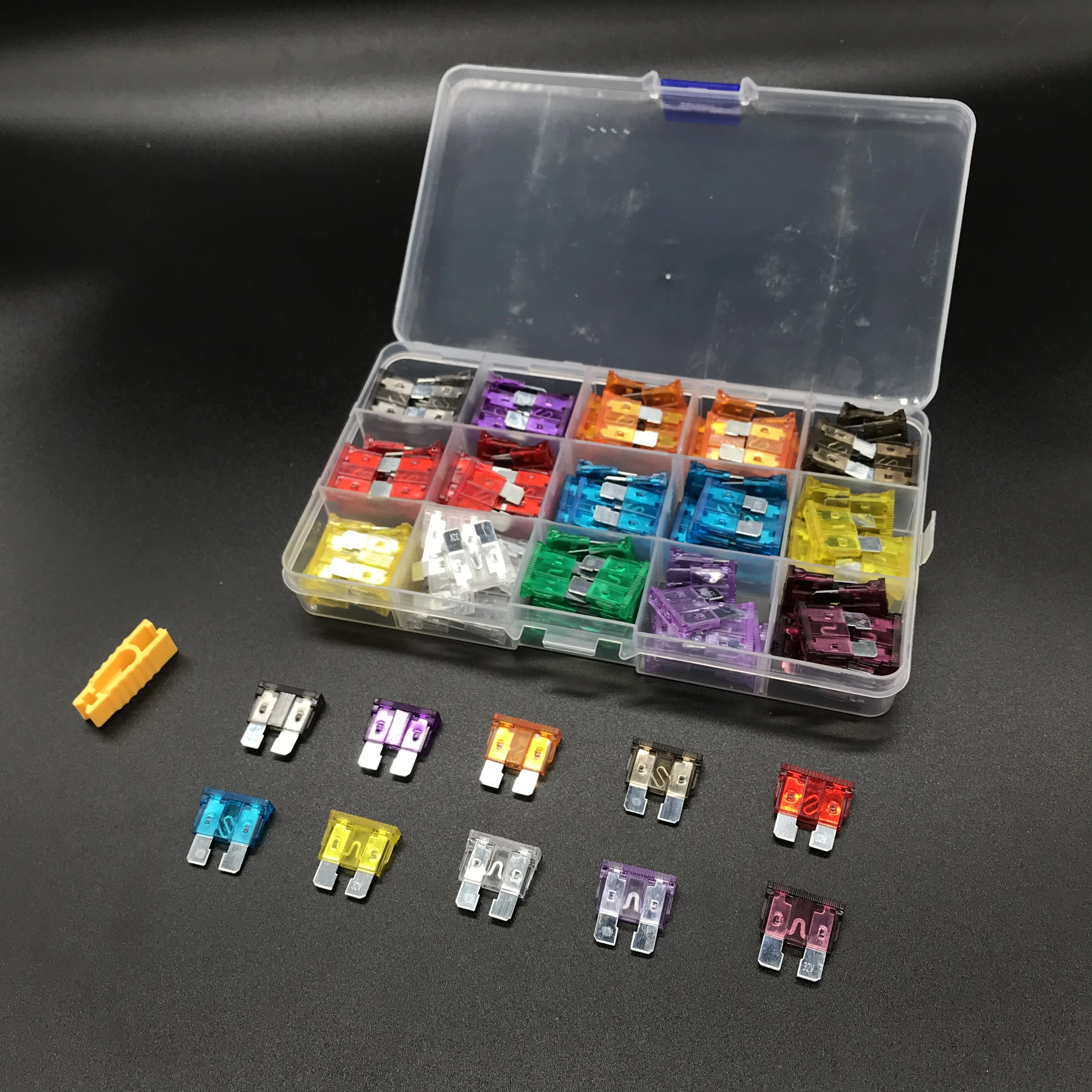

150pcs/lot Car Truck Micro Blade Fuses 3A 5A 7.5A 10A 15A 20A 25A 30A 40A Plastic Box Assortment with Clip