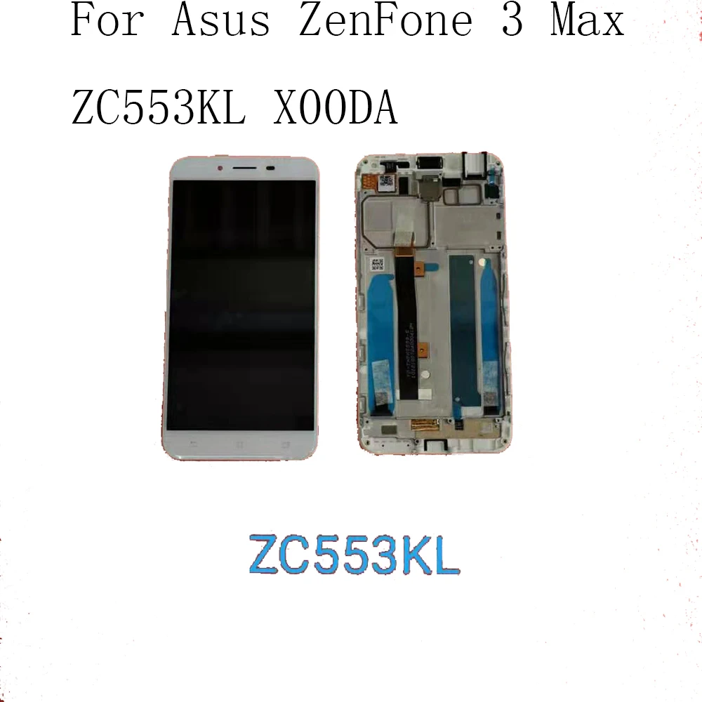 ЖК-экран для ASUS ZenFone 3 Max, ZC553KL, X00DA, сенсорный экран, запасная часть с рамкой