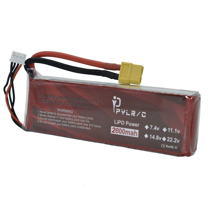 Высокая скорость 11 1 v 2600mAh литий-полимерный Батарея для радиоуправляемого