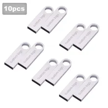 10pcs/lot metal USB flash drive 4G 8G16GB 32GB 64GB 128G Personalise Pen Drive USB Memory Stick U disk gift Custom logo For gift