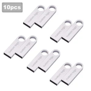 10pcslot metal usb flash drive 4g 8g16gb 32gb 64gb 128g personalise pen drive usb memory stick u disk gift custom logo for gift free global shipping