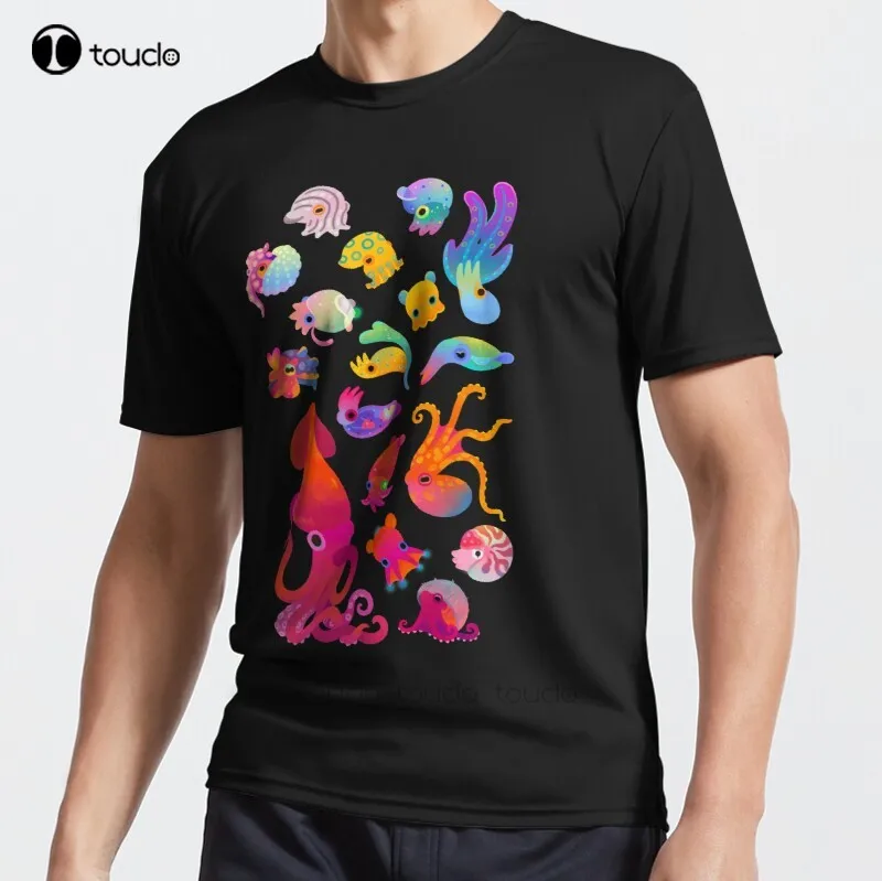 

Новая футболка Cephalopod Active, Хлопковая мужская футболка