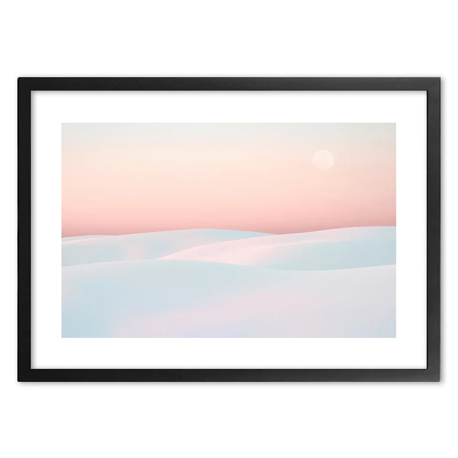 Закат в розовом тоне Снежная сцена настенная печать холст живопись