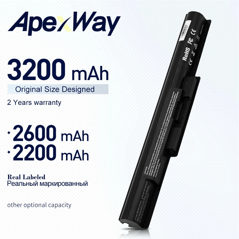 Аккумуляторная батарея ApexWay для ноутбука Sony BPS35 VGP VAIO Fit 14E 15E Series SVF1521A2E|laptop battery for