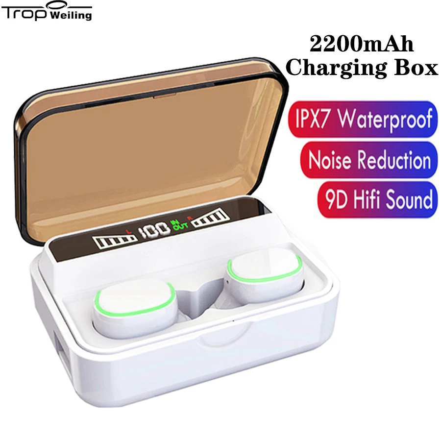 Спортивная игровая гарнитура Too Weiling Tws Bluetooth наушники вкладыши со светодиодной