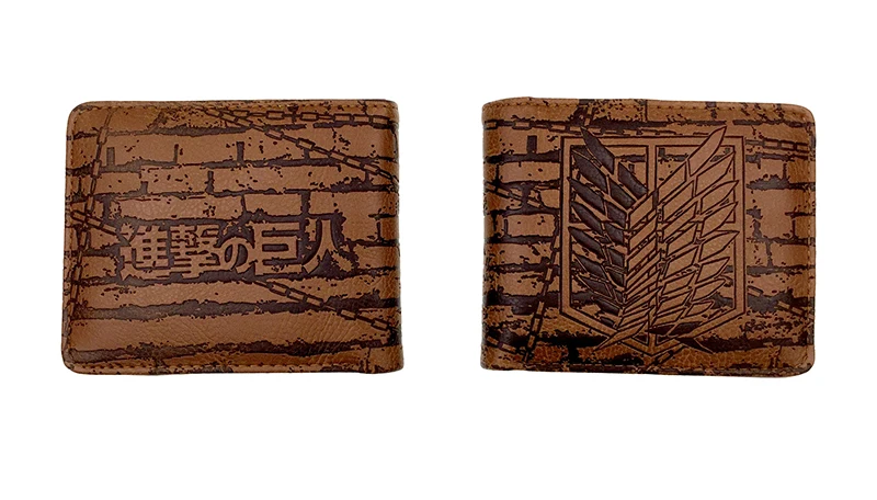 Кошелек из искусственной кожи с японским мультяшным аниме атака на Титанов