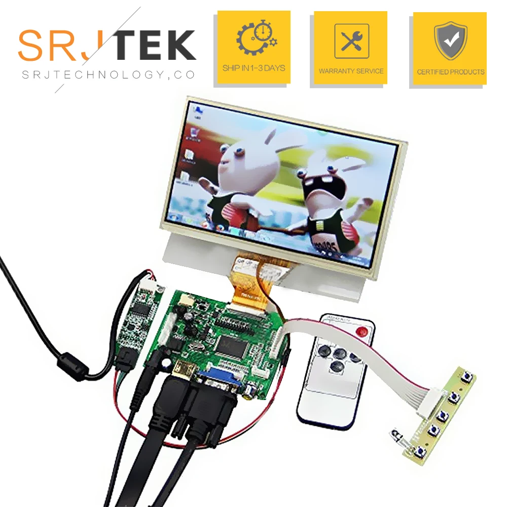 7 дюймов для Raspberry Pi ЖК дисплей сенсорный Экран Дисплей TFT монитор с сенсорным