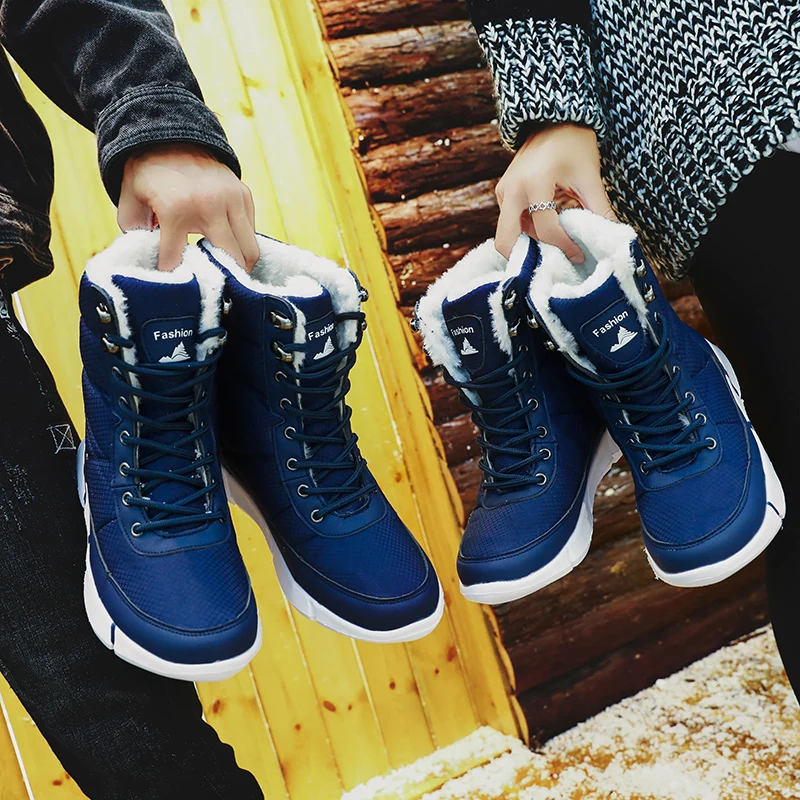 Мужские зимние ботинки с мехом Очень теплые Мужская зимняя повседневная обувь