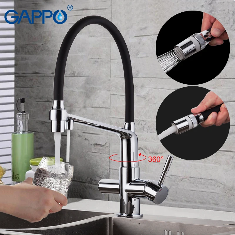 GAPPO kitchen faucet with filtered water kitchen sink faucet water sink crane taps water mixer crane torneira cozinha gappo kitchen faucet with filtered water black kitchen sink faucets water sink crane tap water mixer crane torneira cozinha
