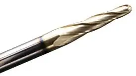 

D-T4510 4 Flute tapered Ball Nose Up Cut 2D and 3D CNC Carving bit 3.6 Deg Angle ZRN Coated 1/8" x 1"x1/4" x 3" with 1/4" Shank,