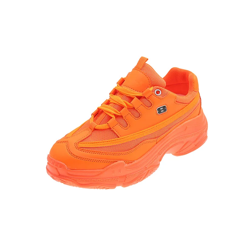 Женские кроссовки на платформе Белые Повседневные желтая повседневная обувь